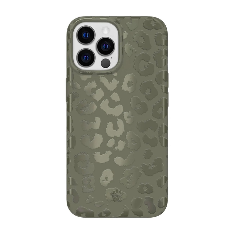 Velvet Caviar Olive Leopard Print iPhone Case - Matte Olive